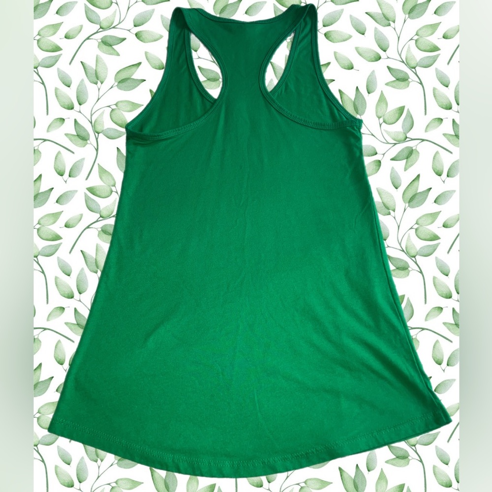 Clementine Green Razor Back Tank Top - Picture 4 of 6